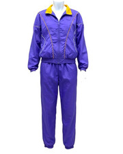 Vintage Reebok Tracksuit 90s Purple Yellow Colorway Adult Size Large