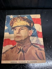 c1940's General Douglas A Macarthur, America's Hero Poster 10.5 x 13.5in