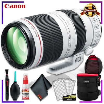 Canon EF 100-400mm F/10-5.6L IS Lens (Intl Model) + 10 inch Vivitar Premium Lens