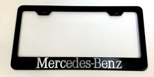 Mercedes Benz Amg Stainless Steel Matte Black License Plate Frame W Bolt Caps