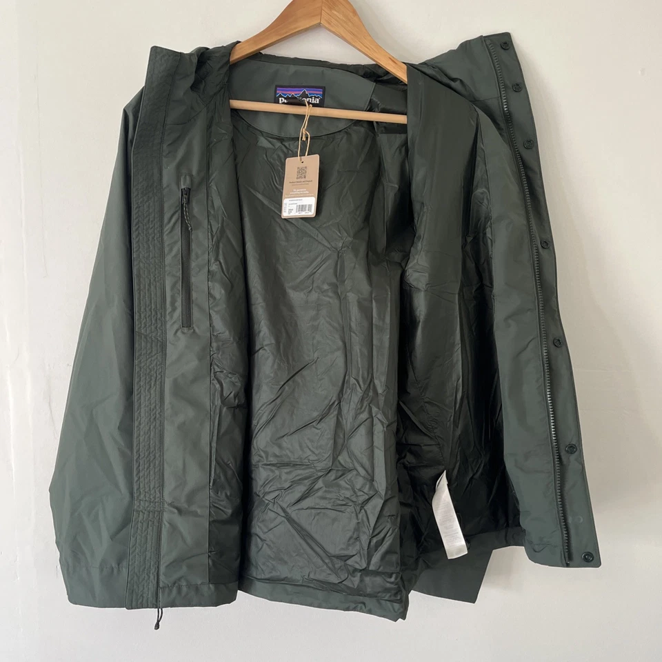 Patagonia Jackson Glacier Rain Jacket Mens Small Old Growth Green FA25 26545 NEW - Image 4 of 4