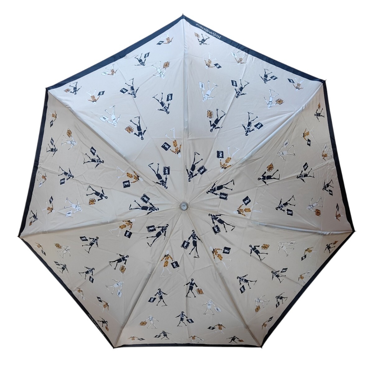 Ombrellone antipioggia pieghevole Yves Saint Laurent YSL beige usa consa borsaoggetti