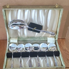 T. Turner & Co Ltd Pedigree Plate A1 Silver Plated 7pc Spoon Set Boxed