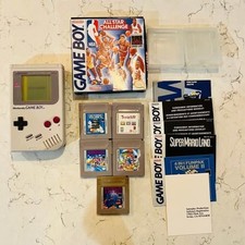 Original GameBoy with 6 Games & Booklets - Screen Lines - Mario, Tetris +