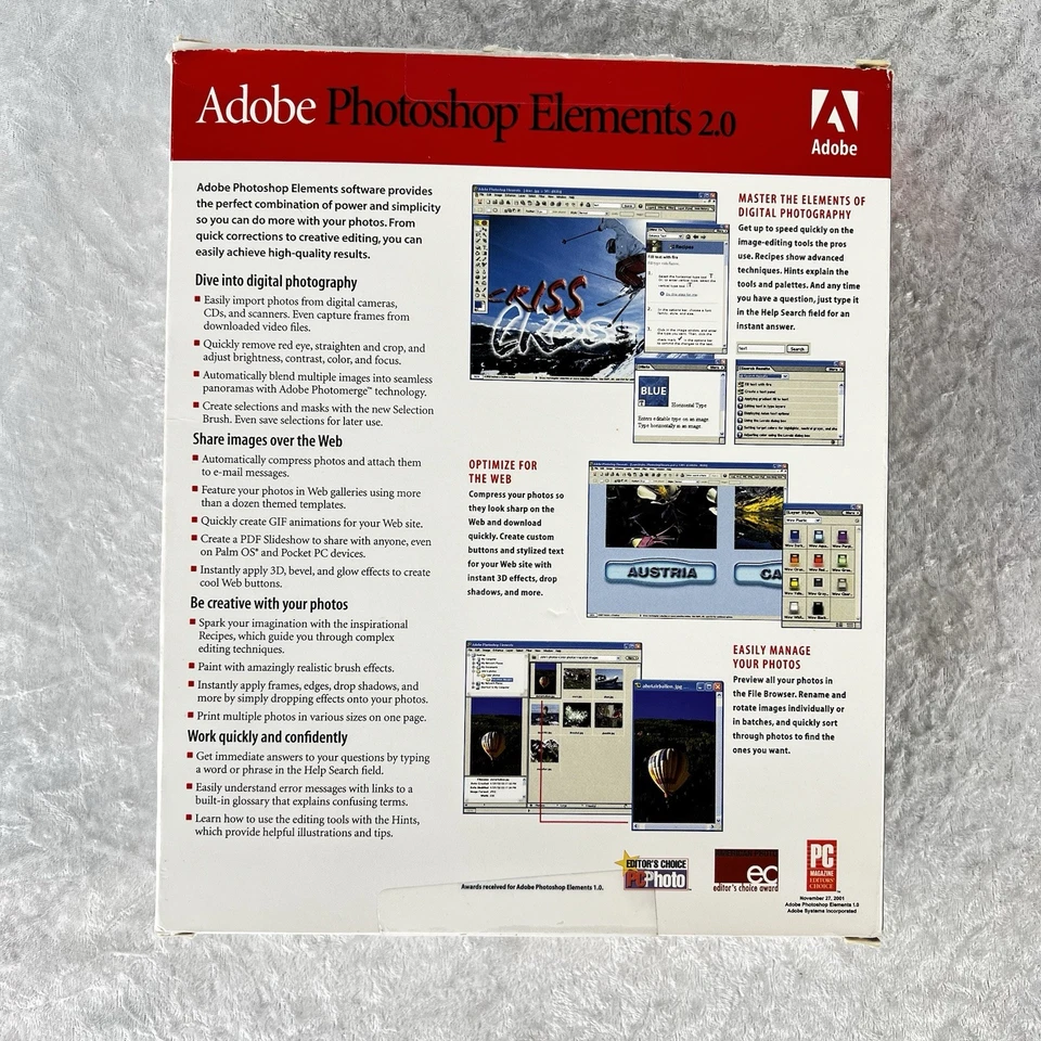 Adobe Photoshop Elements 2.0 - PC/Mac - 49230366 - New, Open Box - Image 2 of 4