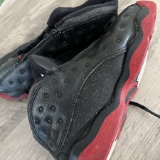 2014 Nike Air Jordan 13 Retro BLACK/RED BRED Toddler Sz 9c 414581-003 NO LACES