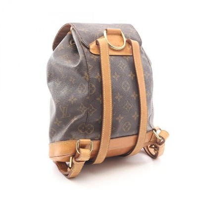 LOUIS VUITTON Rucksack Montsouris MM M51136 PVC Canvas Monogram LV Gold Hardware