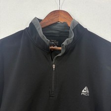 Nike FitDry ACG Mens Black Dri Fit 1/4 Zip Pu...