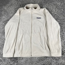 Columbia Benton Springs Full Zip Fleece Jacket Girls L 14/16 Cream Mock Neck