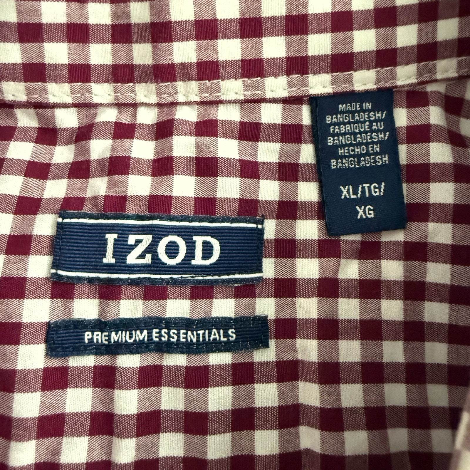 IZOD Premium Essentials Gingham Button Down Shirt… - image 6