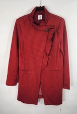 CAbi 3546 Celebration Jacket Womens S Red Houndstooth Classic