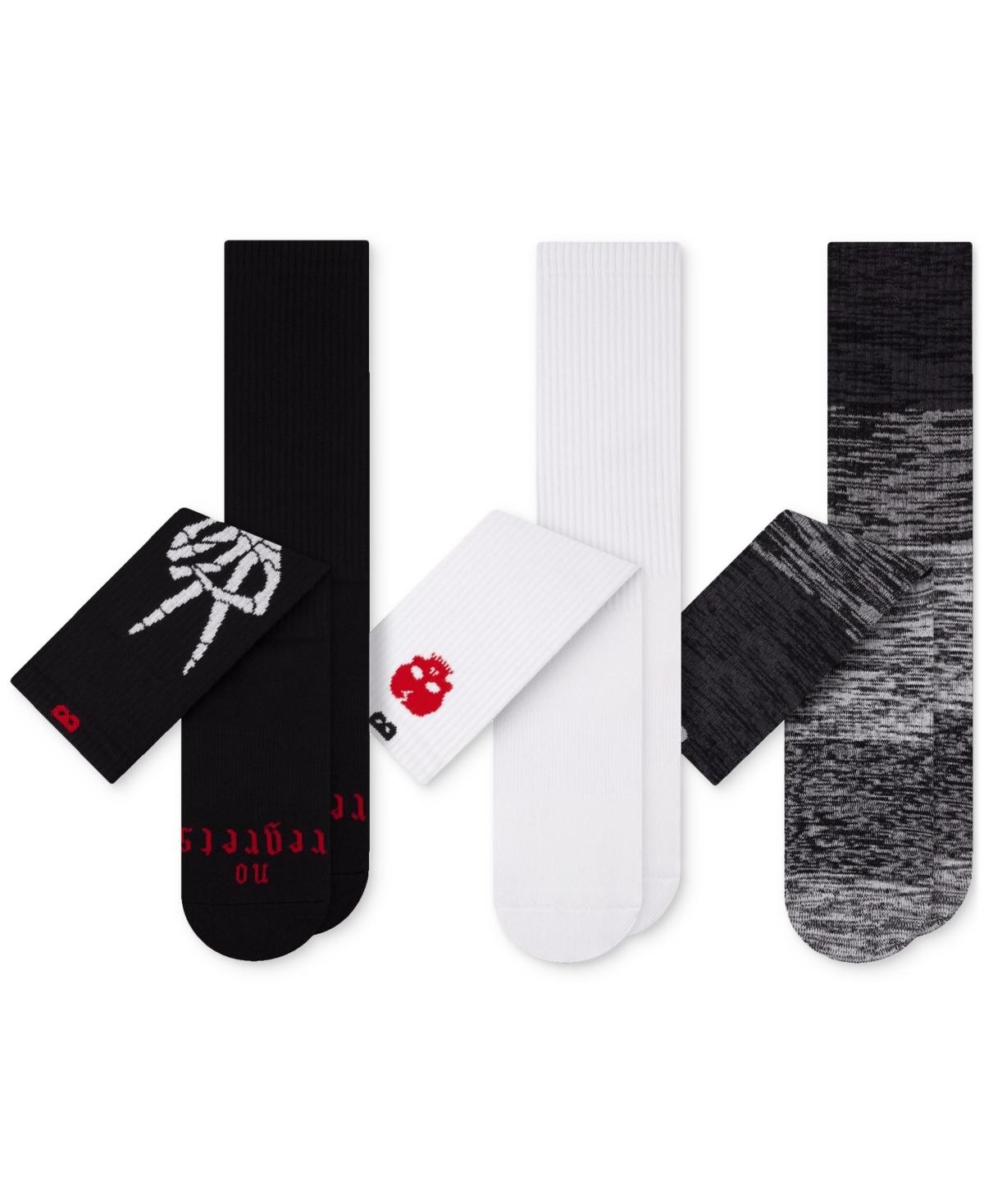 Pair of Thieves Men's Reinforced Cushion Crew Socks - 3 Pk. - Black/white