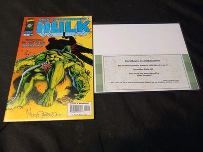 THE INCREDIBLE HULK #448 SIGNED BY MIKE DEODATO NM MARVEL 1996 BILLS COMICS