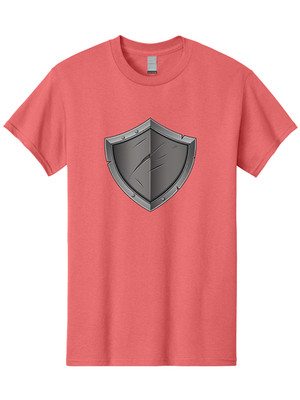 Damaged-Shield-2 Mens Graphic Tee, 100% Cotton, Casual Summer Wear