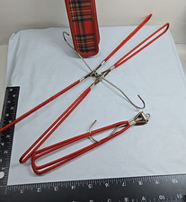 Vintage Retro St George Folding Travel Hangers 3 Pack classic red plaid Case