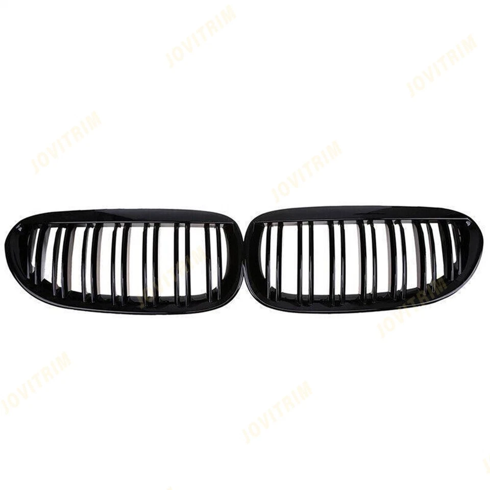 For BMW 6-Series E64 E63 645Ci 650i M6 2006 2007-2010 Glossy black Kidney Grille Foto 2 de 4