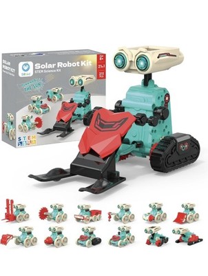 Solar Roboter Bausatz MINT Geschenk für Jungen 8-12 Jahre, 21-in-1 DIY Roboter Set