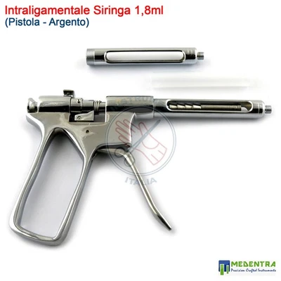 MEDENTRA Dentale Siringa Intraligamentale Siringhe per Anestetico Anestesia Pistola 1,8ml