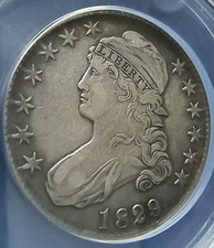 1829/7 Bust Half Dollar ANACS XF45 Details