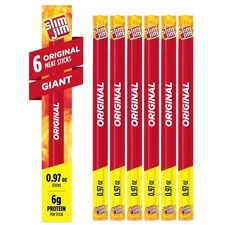 Giant Sized Original Smoked Snack Sticks, Keto Friendly Snack, Meat Snacks, 