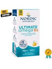 120 Softgels Nordic Naturals Ultimate Omega-D3 Best by 05/2026 Free Ship 1280mg