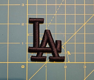 LA Patch Black Los Angeles Dodgers 3D Depth Embroidered Iron on