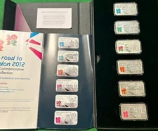 The Road to London 2012 Olympics Silver Commemorative Ingot Collection