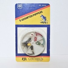 Vtg Dolphin Brand Assorted Poppers Fishing Lures FJ Neil Company New Sealed