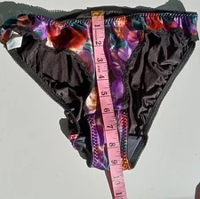 Vtg Myonne Panties Sz/5 Charmeuse Liquid Satin & Sheer Bikini Panties USA Made!