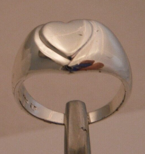 NF Sterling Silver Chapal Zenray HEART Tapered Band Domed Ring size 7 NICE - Picture 4 of 5