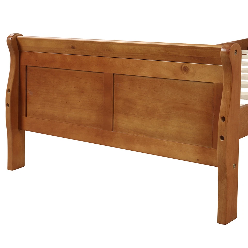 Base de colchón con plataforma de madera con cabecero de roble Foto 3 de 4