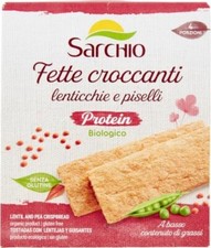 Sarchio Protein Knusprige Scheiben Linsen und Erbsen Bio 4 x 30 g