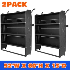 2PACK Van Shelving Storage for Mid/High Roof Ford Transit 52''W x 60''H x 13''D