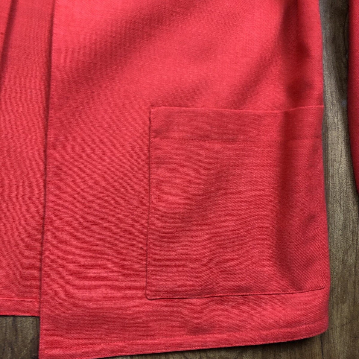 Vintage Lloyd Williams Women Sz L Red Blazer Coat View 6