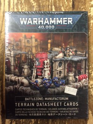 Battlezone Manufactorum Terrain Datasheet Cards Warhammer 40k Games Workshop New