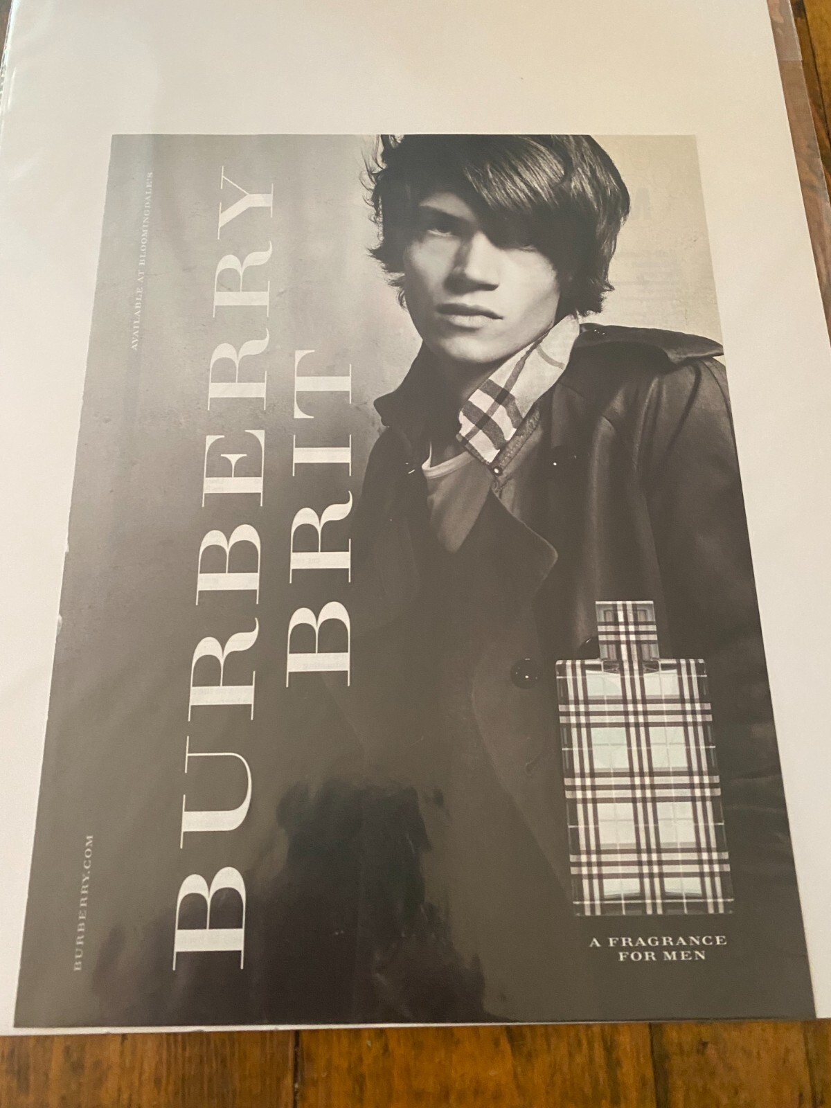 Vintage 2011 Burberry Brit Men's Fragrance Male Model ad