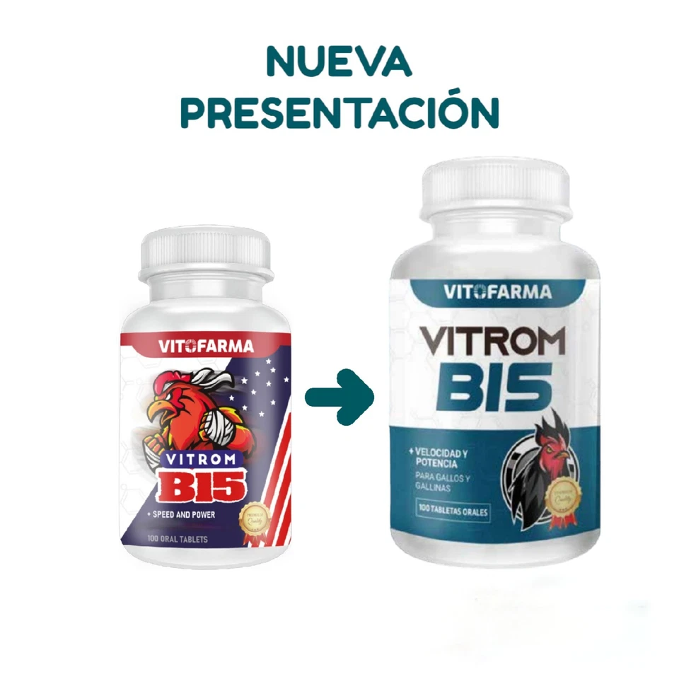VITOFARMA B-15 For Rooster Para Gallos 100 Tab exp.12/27