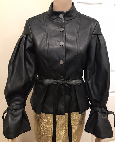 BcbgMaxazria Black Faux Leather Jacket 