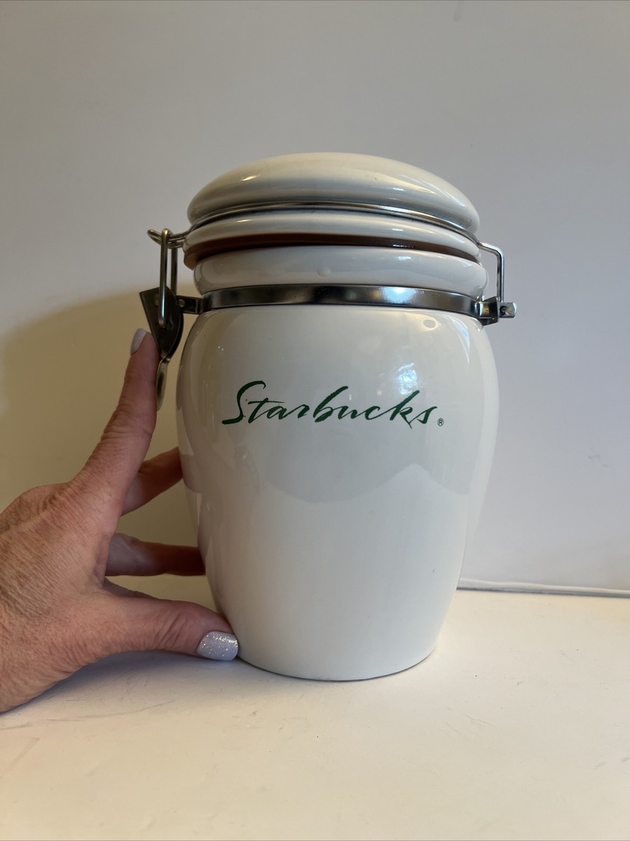 Starbucks 1 lb Coffee Canister Container Locking Lid w/ Silicon