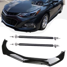 Front Bumper Lip Splitter Spoiler +Strut Rods Bar Rods For Chevy Cruze Body