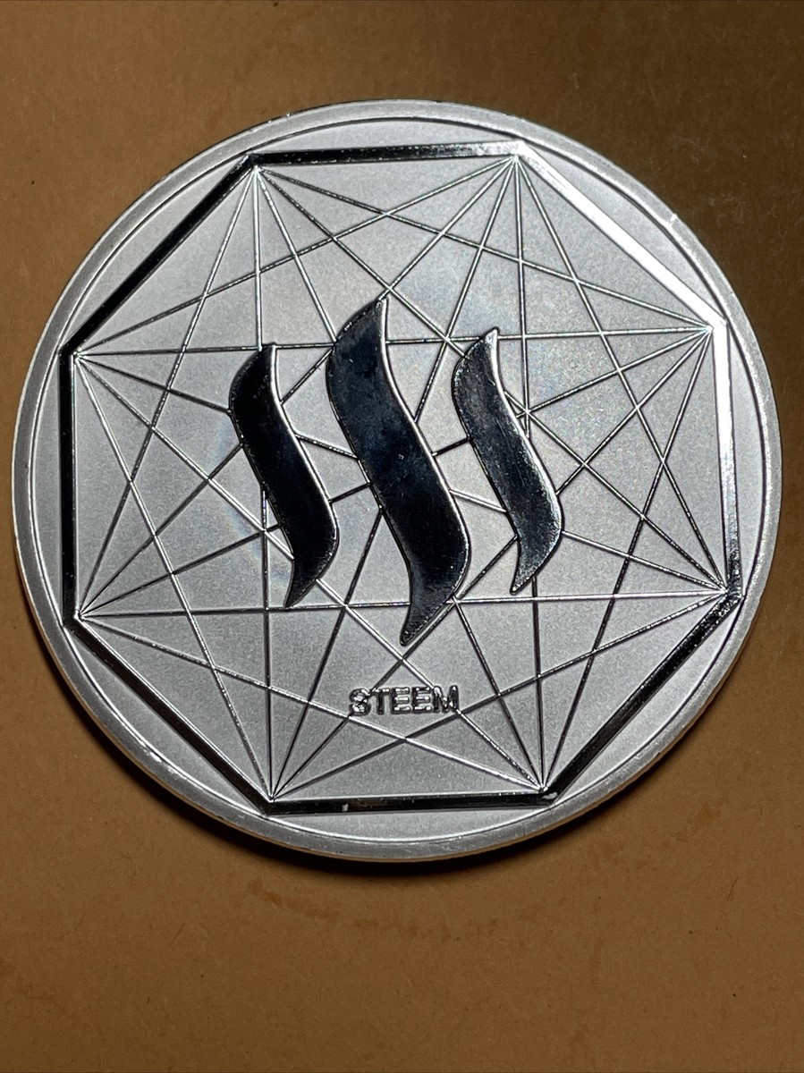 Cryptocurrency Steem commemorative medal in Silver color - Crypto Currency  | eBay