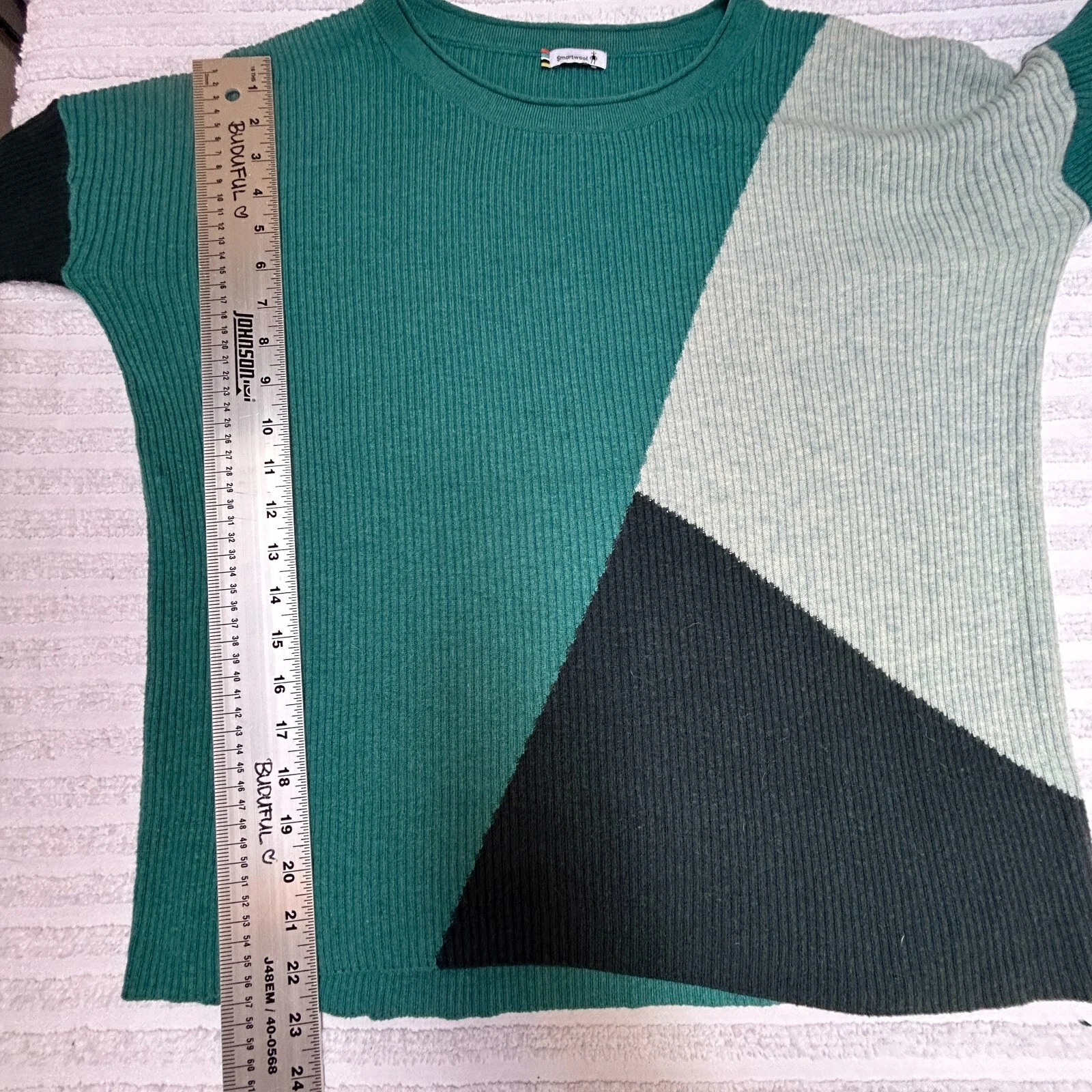 smartwool merino wool ribbed knit colorblock cozy fashion sweater