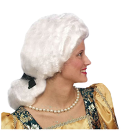 PerüCke Barock Mit Offenem Zopf Weiß Unisex Orlob KostüM ZubehöR Fasching Orlob