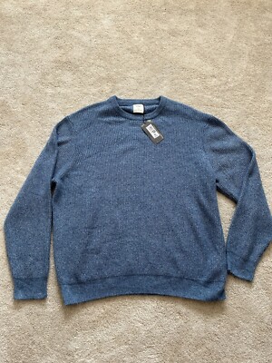 M&S Supersoft Crew Neck Ribbed Jumper Blue 3XL BNWT - Main Image