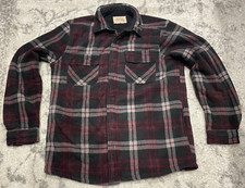 Boston Traders Jacket Men's Medium Plaid Flannel Shacket Sherpa Lined Button Up