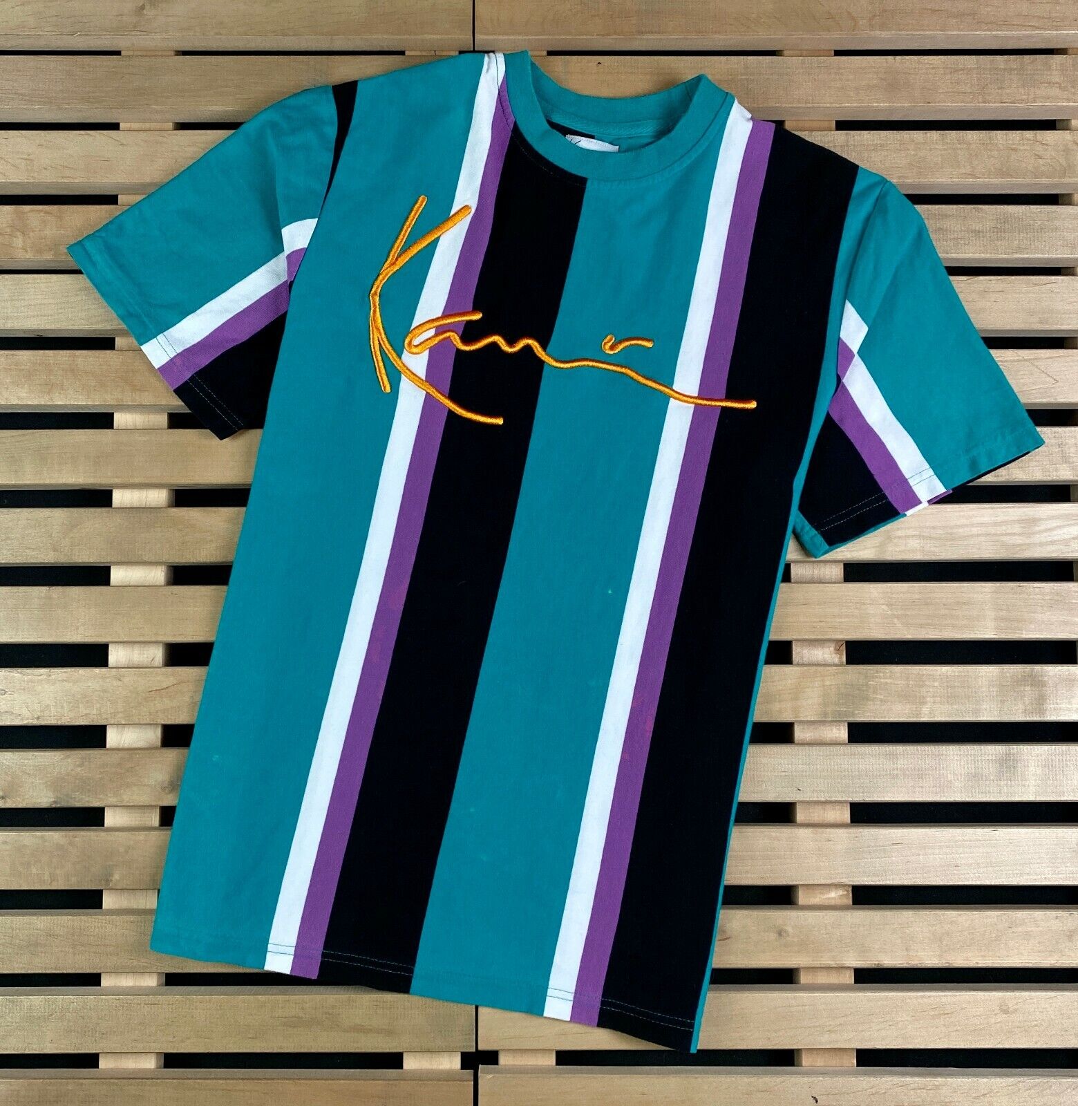 Mens T Shirt Karl Kani Vintage Big Logo Size XS | eBay