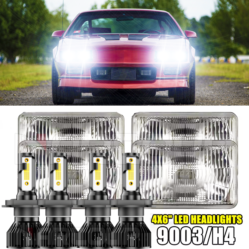 4x6" Halo LED Headlight Set For 1982-1992 Chevy Camaro RS/Iroc-Z (4-Piece Kit) 5 thumbnail image