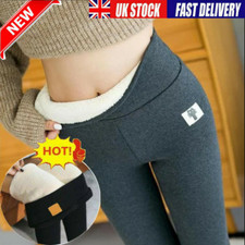 Women Ladies Winter Thick Warm Fleece Lined Thermal Stretchy Leggings Pants 