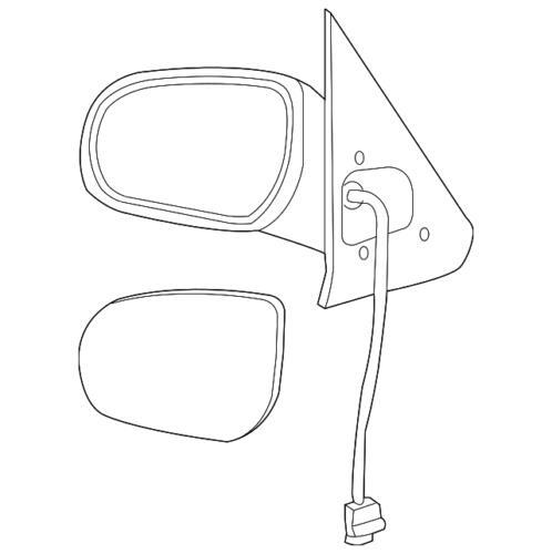 Espejo exterior lado conductor para Ford Escape/Mariner 2003-2007 (N/P 3L8Z-17683-VAA)