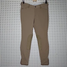 Goode Rider Equestrian Breeches Women 28R Horseback Brown Stretch Lo-Rise
